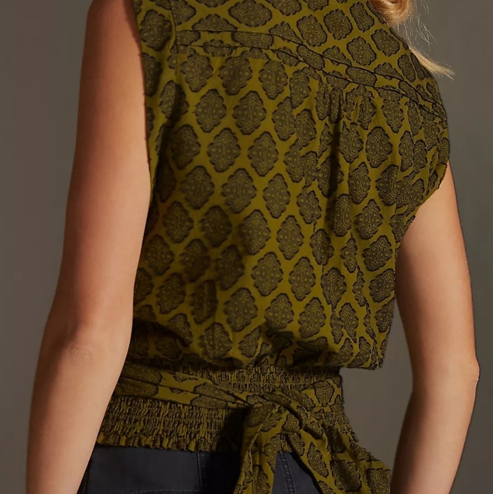 By Anthropologie V-Neck Wrap Top - Picture 4 of 4